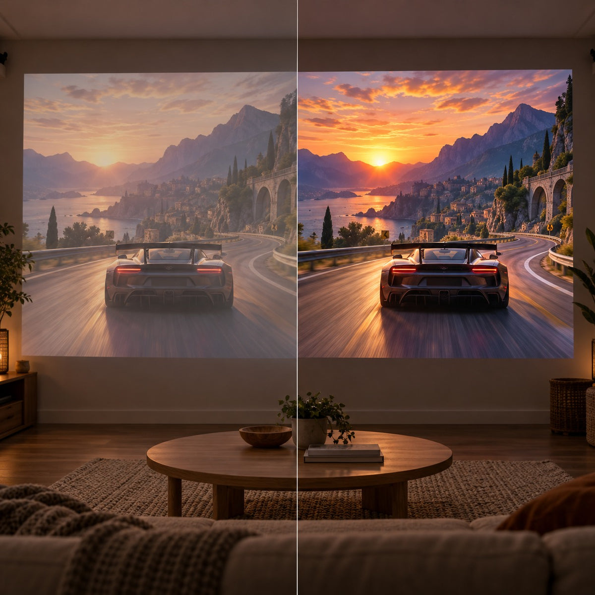 Heimkino-Beamer Grand Cinema – 1100 ANSI-Lumen, Full HD 1080p, elektronischer Fokus, HDMI und USB