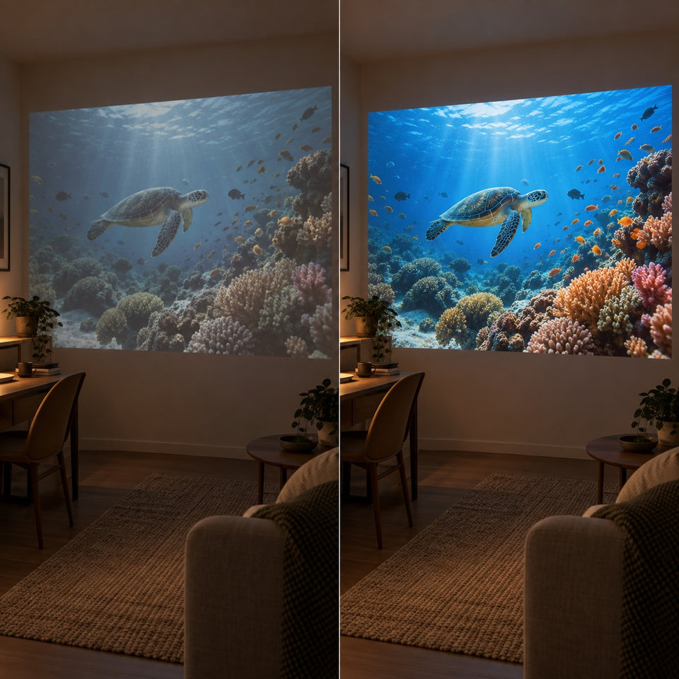Mini-projecteur Projektorland Luma Compact – 200 lumens ANSI, HD 720p, Android 14, Wi-Fi 6 et haut-parleur 5 W