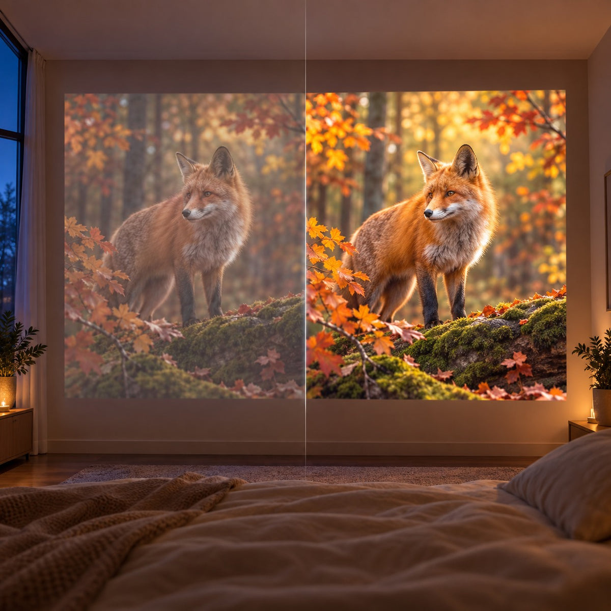 Mini-projecteur Projektorland Orbit Pro – 500 lumens ANSI, Full HD 1080p, mise au point électronique, Android 14 et Wi-Fi 6