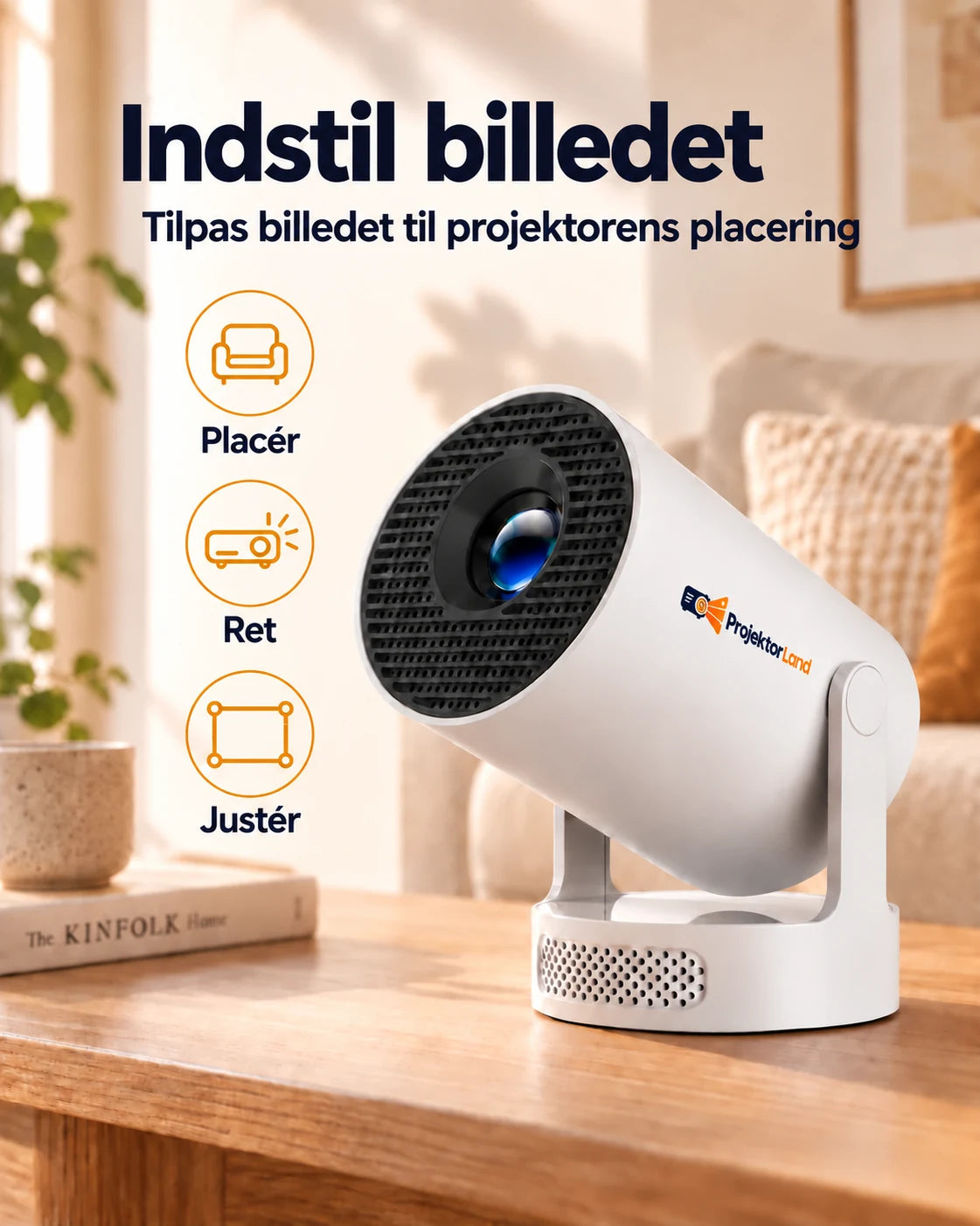 Projektor med 4K-understøttelse, 330 ANSI-lumen – Luma One, Full HD 1080p, Wi-Fi 6 og Bluetooth 5.0